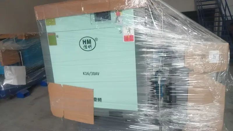 Заказ доставлен по графику | Универсальный воздушный компрессор полностью собран и отправлен клиенту в Дунгуань